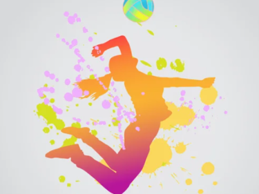 colourful volleyball